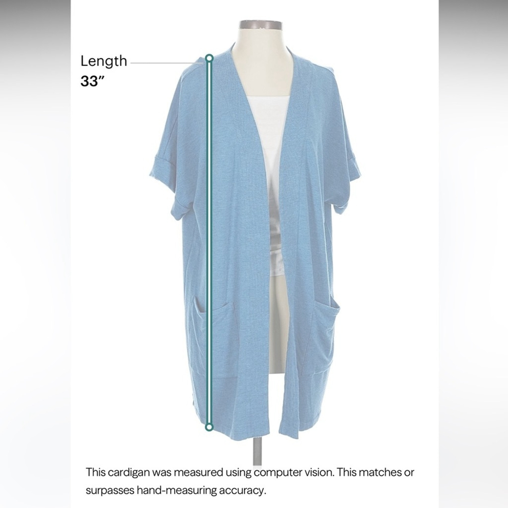 SOFT SURROUNDINGS BLUE CARDIGAN - Picture 5 of 8